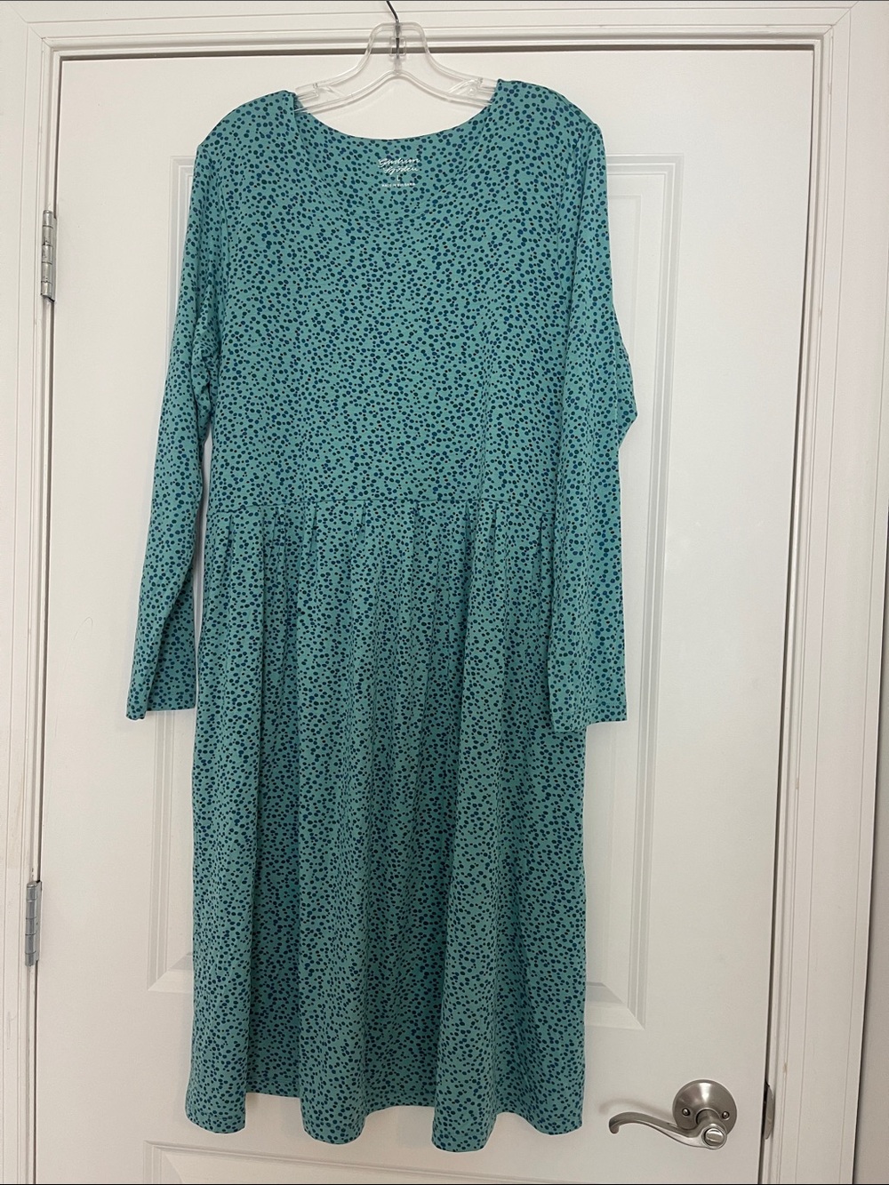 Gudrun Sjoden Lyocell Jersey Stretchy Dress Dot Pattern Stretchy Long Sleeve
